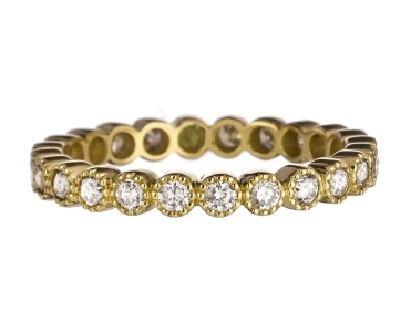 eternity gold diamond wedding band