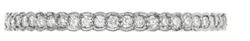 Scallop White Diamond Band