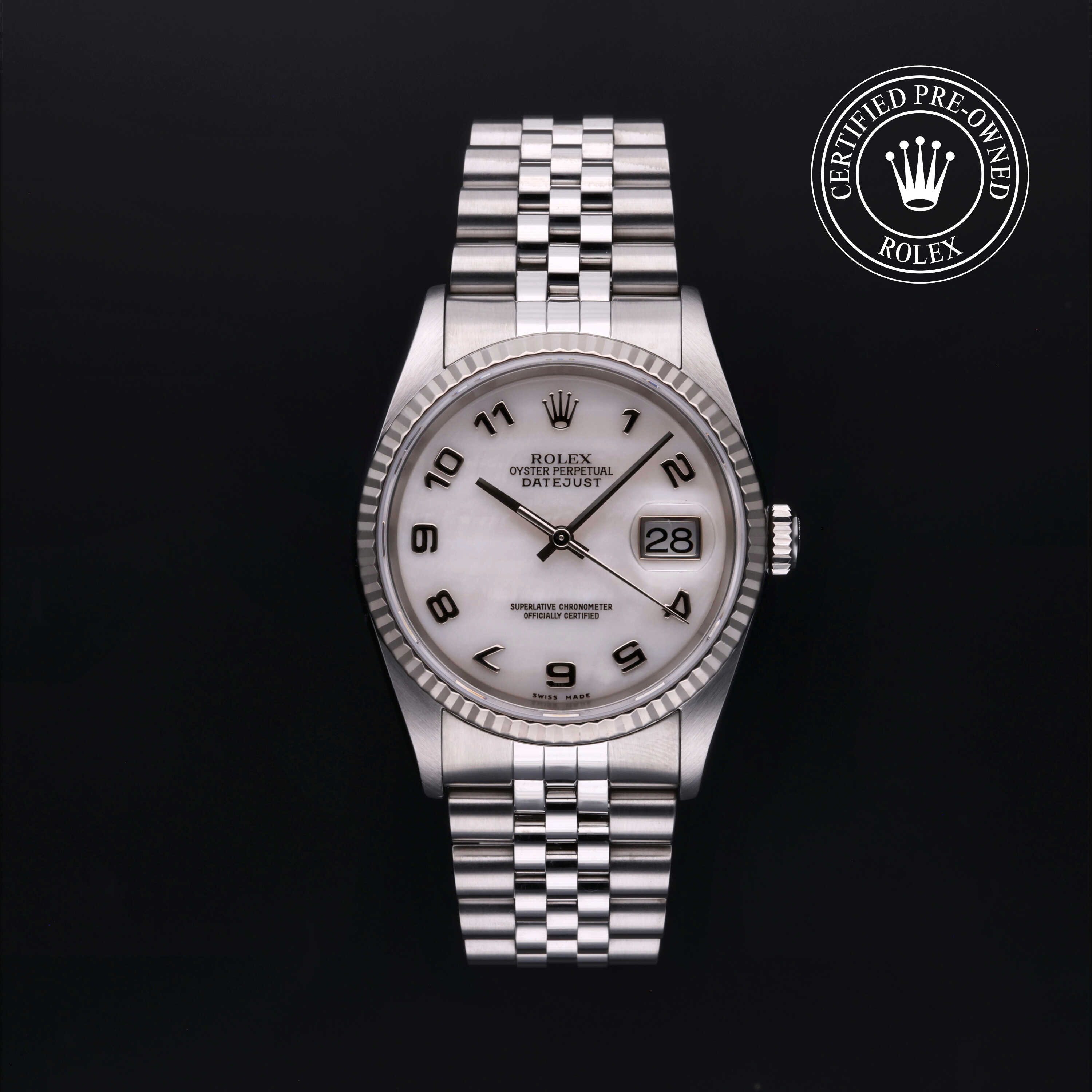 Rolex Datejust in Rolesor 18 Carat White M16234-0063 at Davidson & Licht