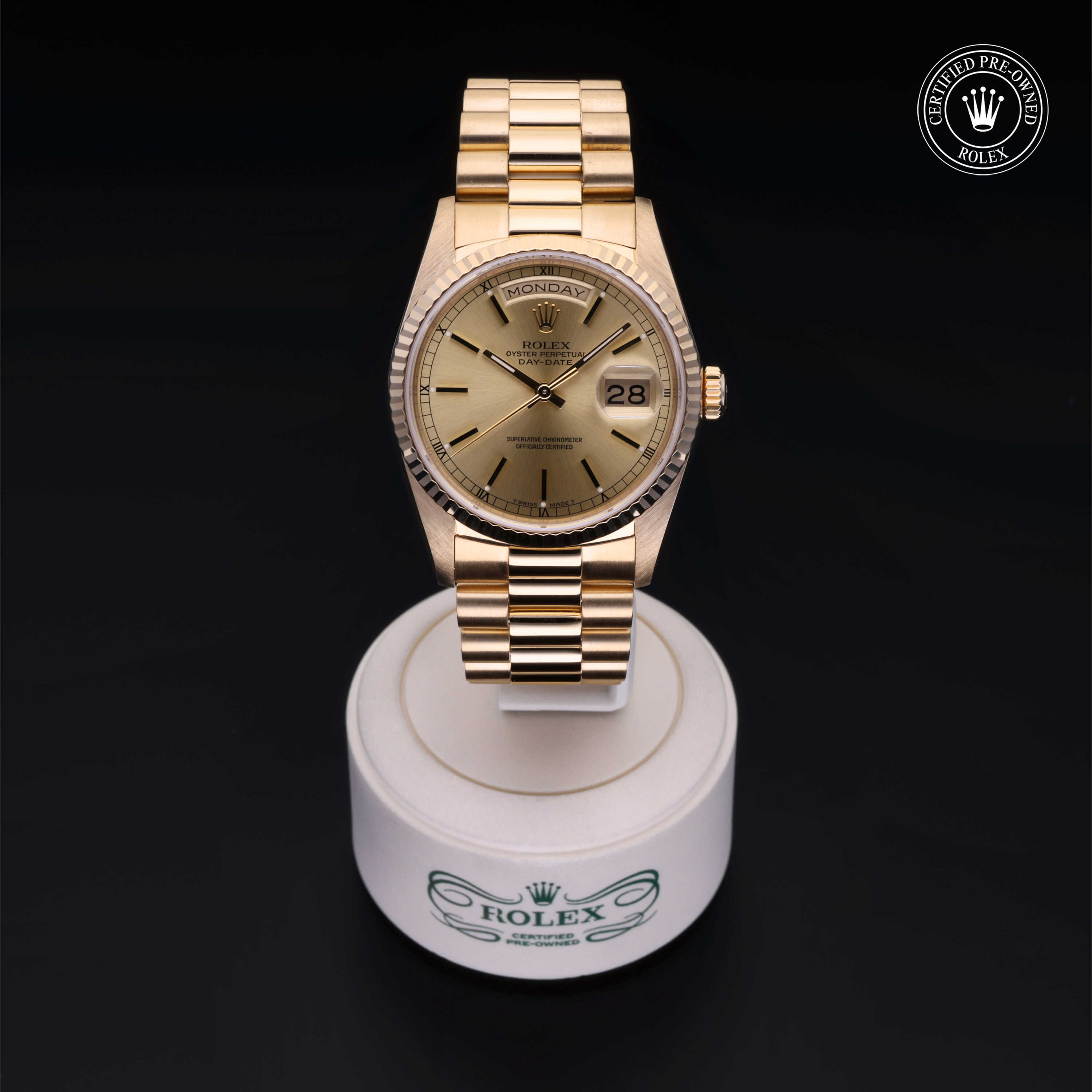 Rolex Day-Date in Gold 18 Carat Yellow M18238-0007 at Davidson & Licht