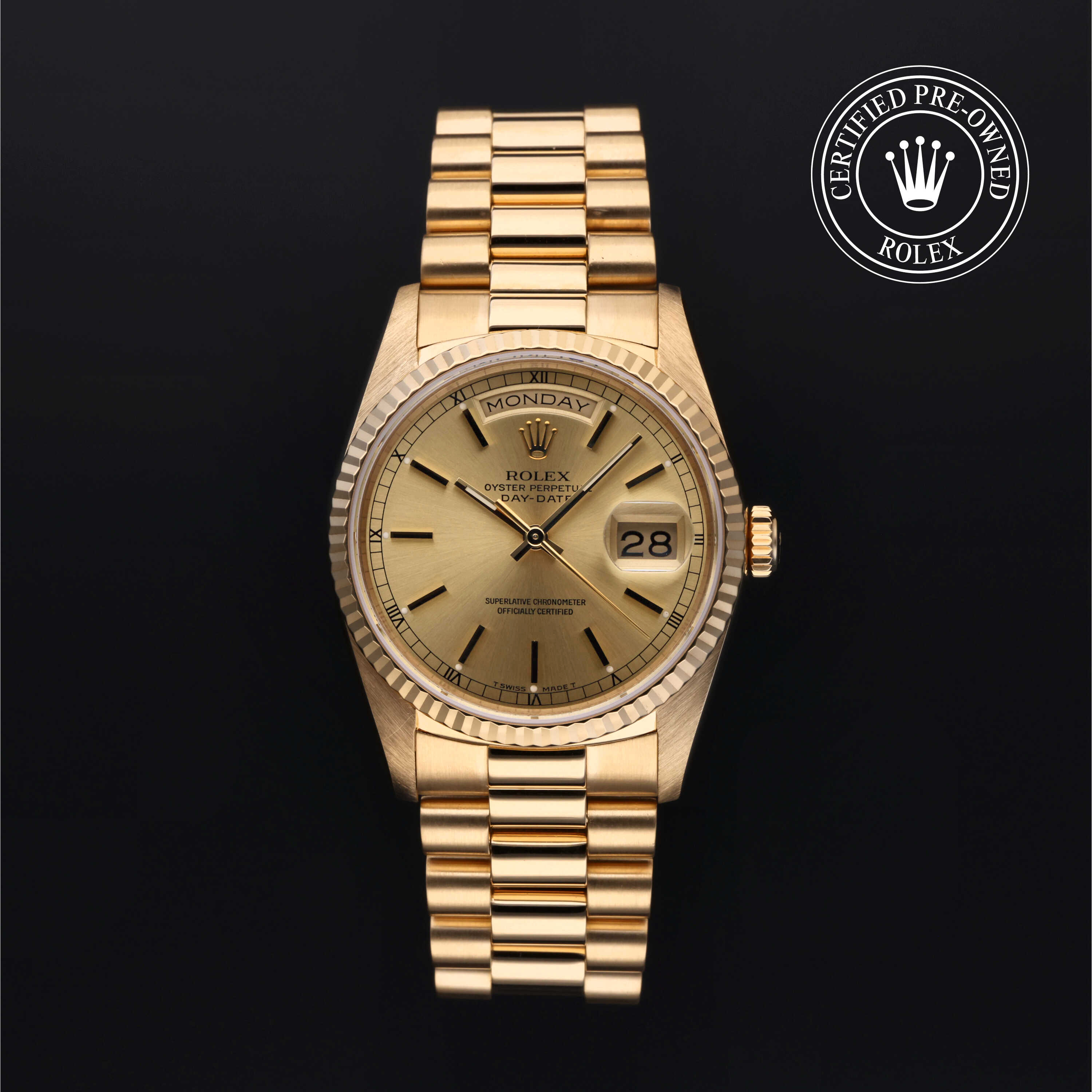 Rolex Day-Date in Gold 18 Carat Yellow M18238-0007 at Davidson & Licht