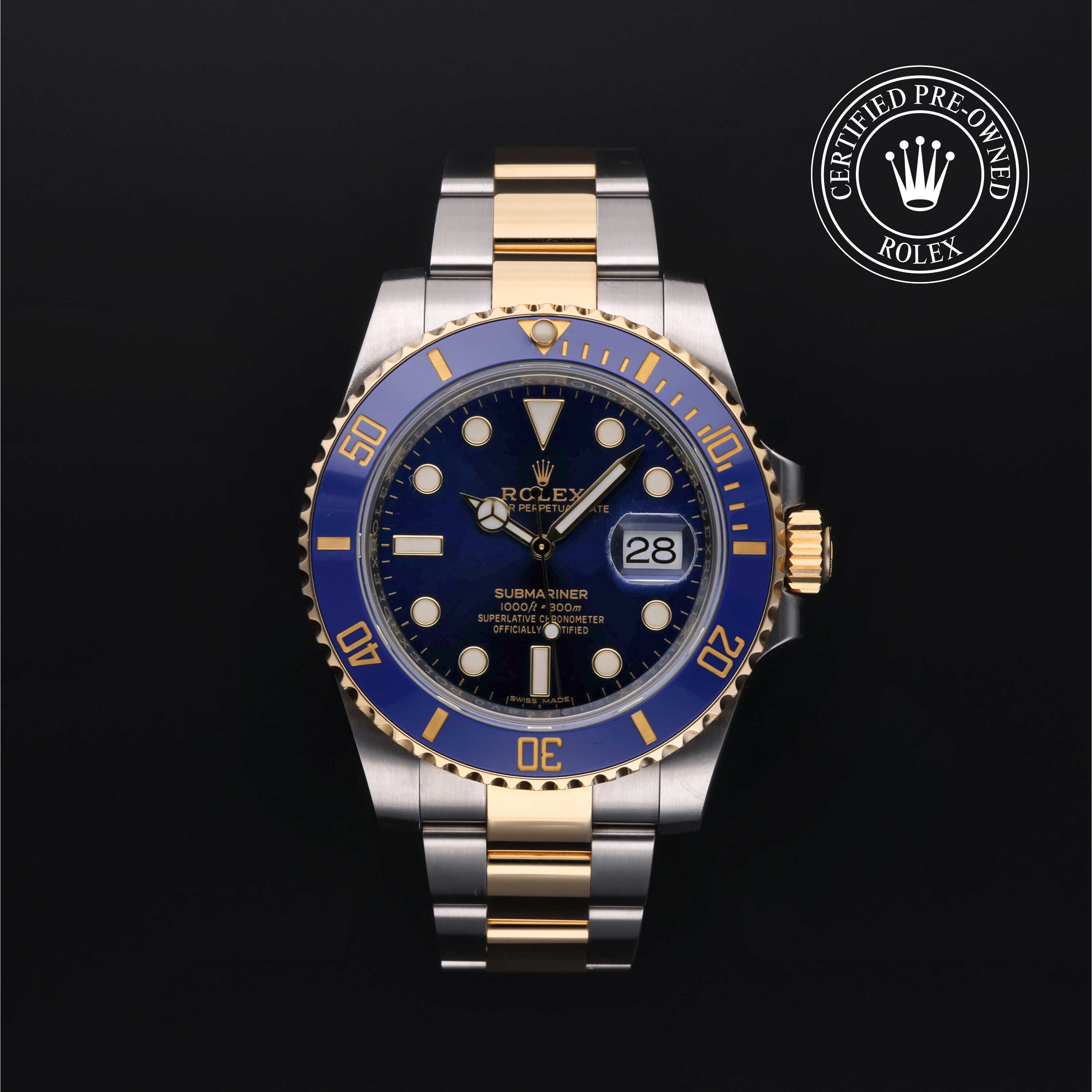 Rolex Submariner in Rolesor 18 Carat Yellow M116613LB-0005 at Davidson & Licht