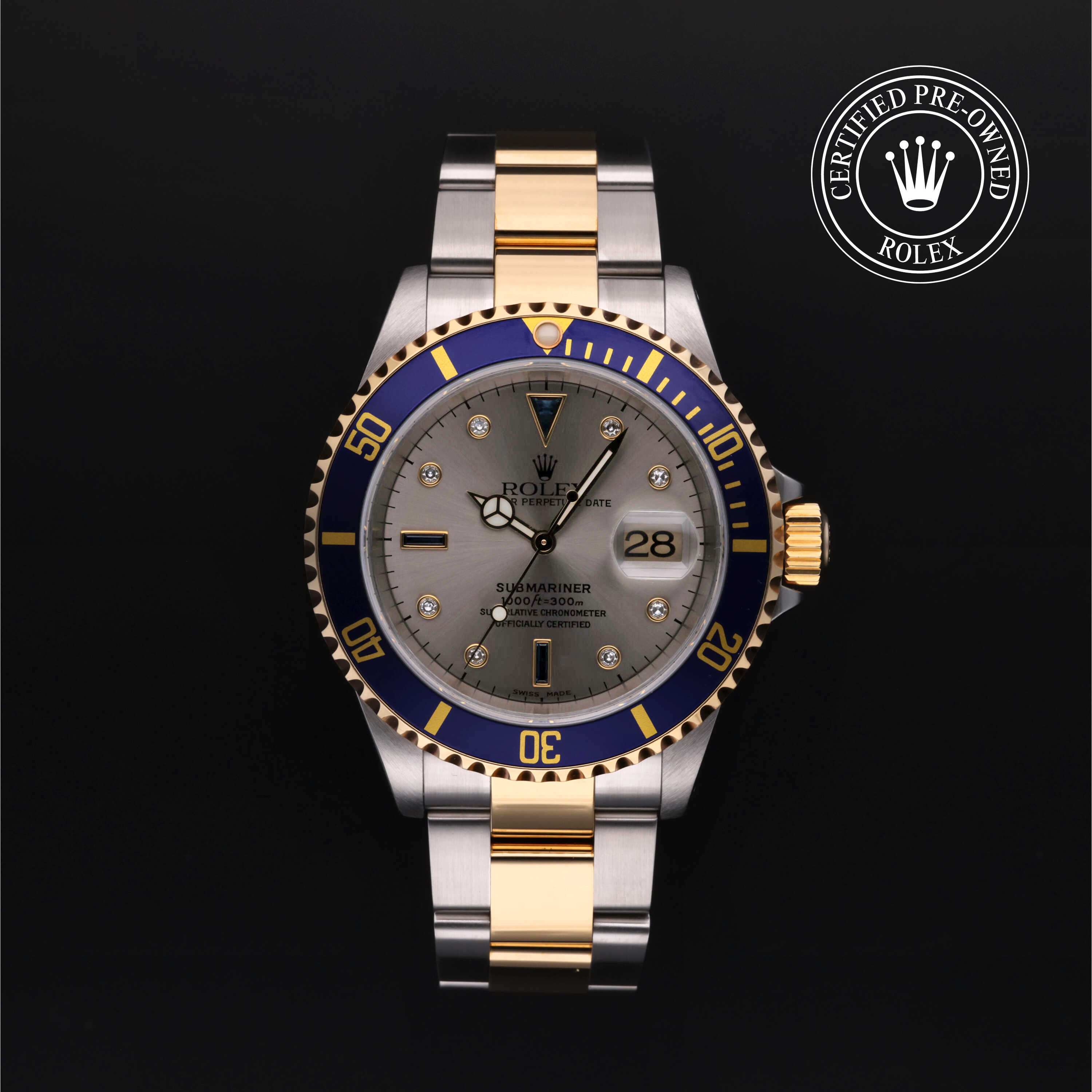 Rolex Submariner in Rolesor 18 Carat Yellow M16613-0016 at Davidson & Licht