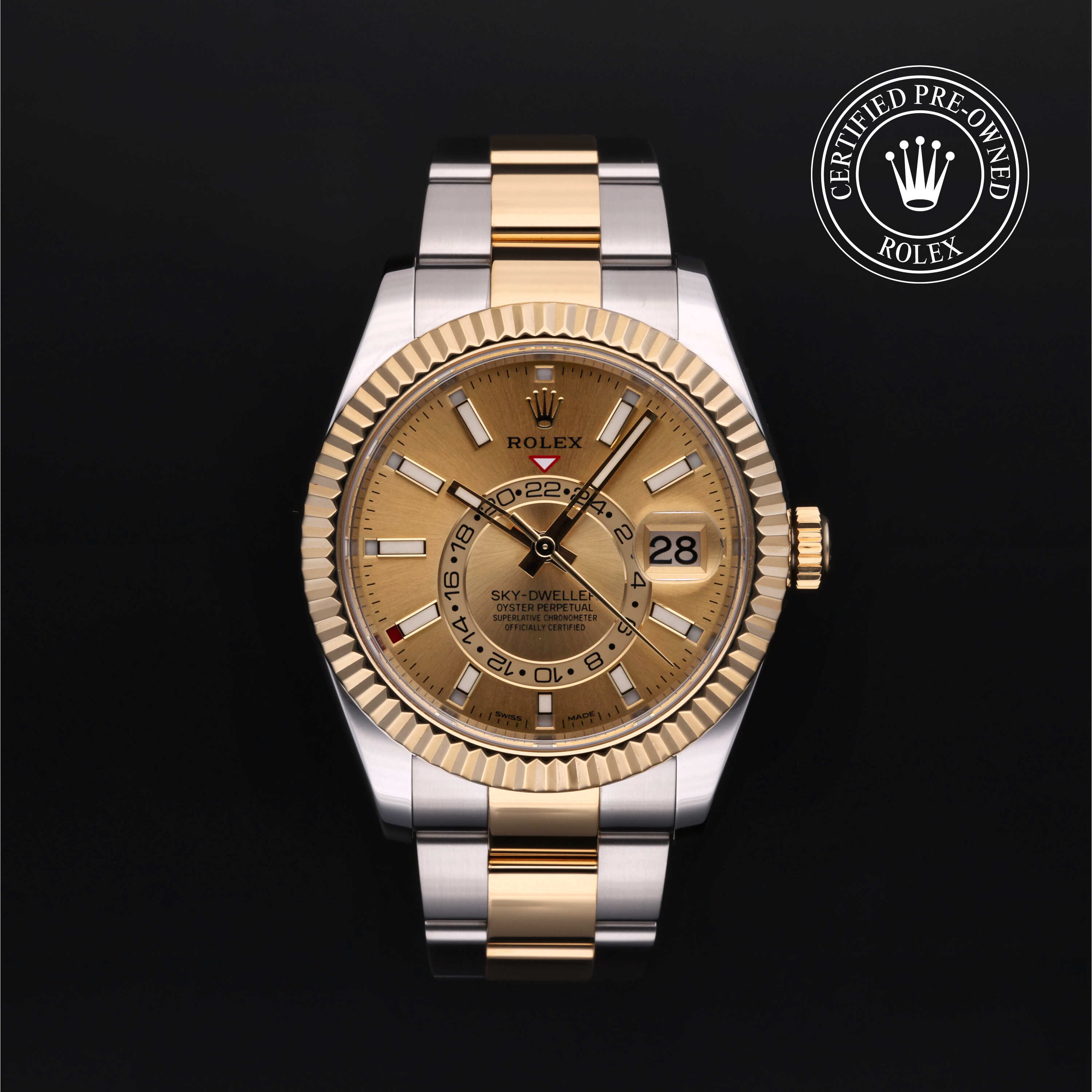 Rolex Sky-Dweller in Rolesor 18 Carat Yellow M326933-0001 at Davidson & Licht