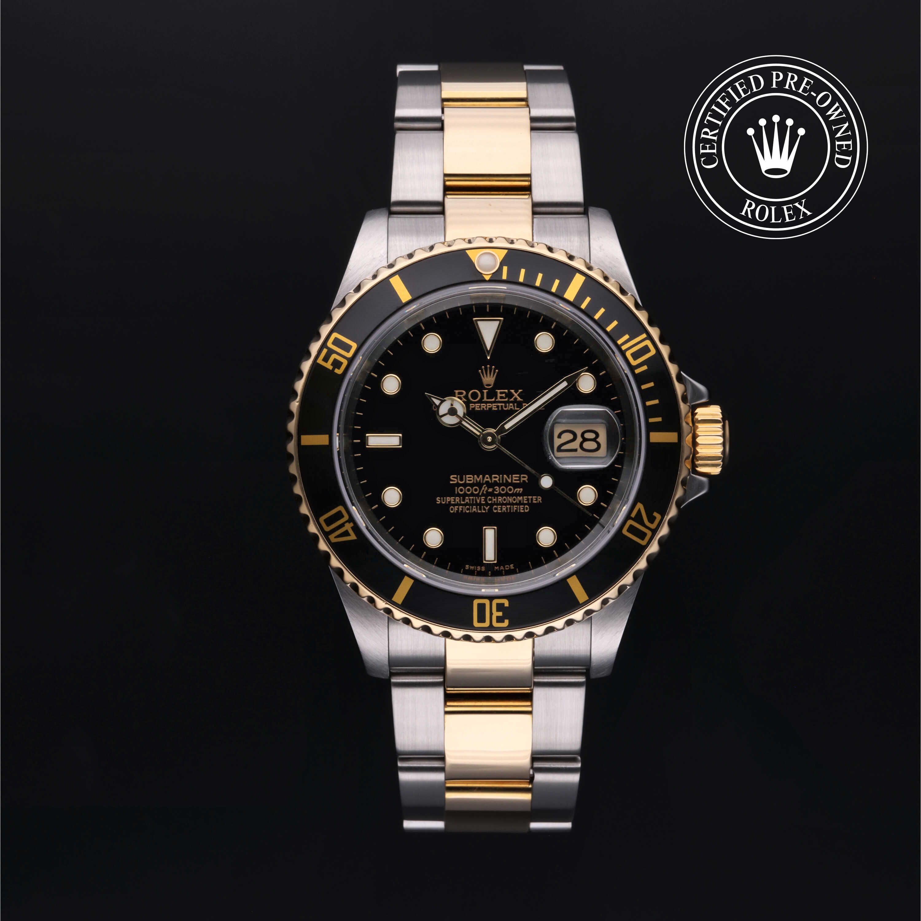 Rolex Submariner in Rolesor 18 Carat Yellow M16613LN-0005 at Davidson & Licht