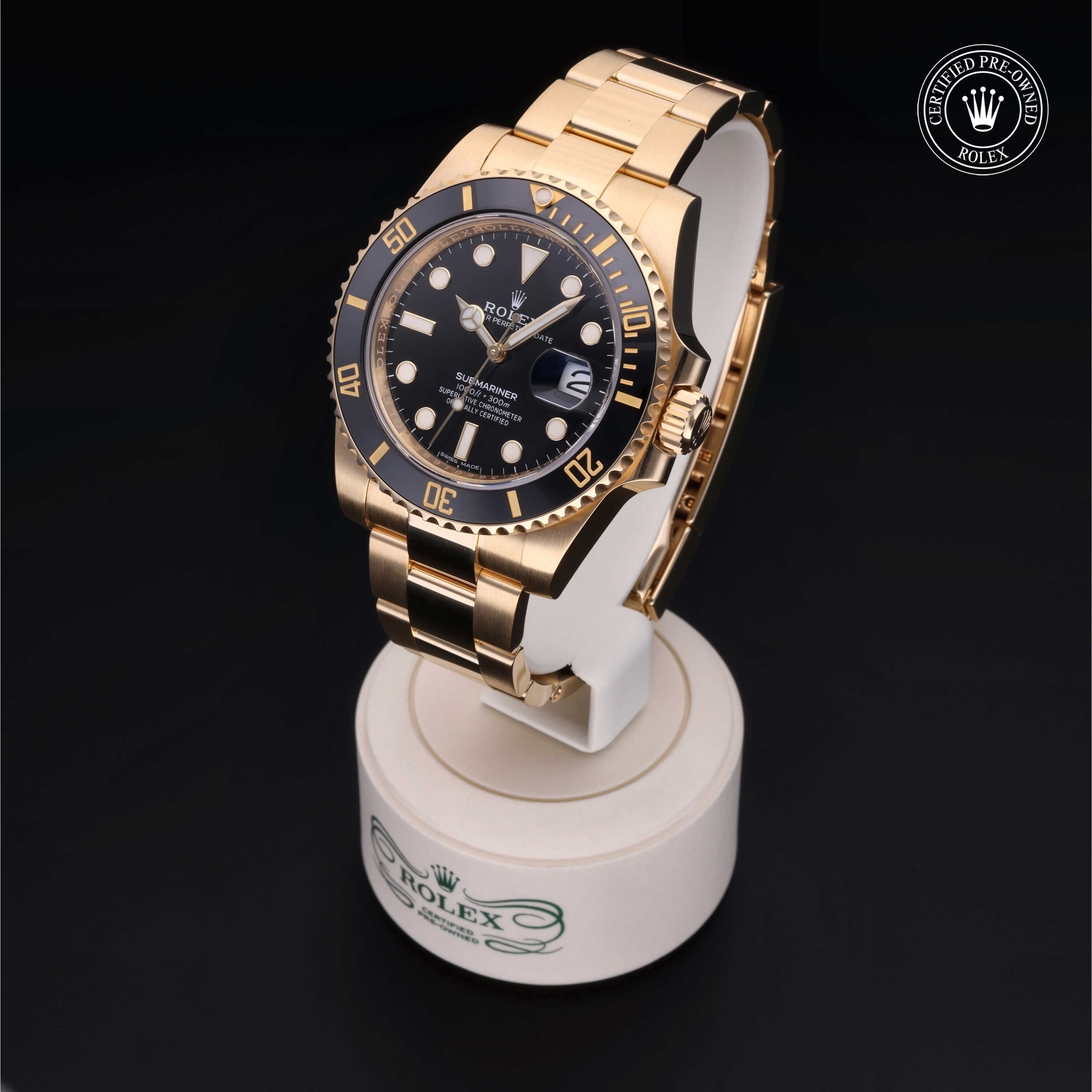 Rolex Submariner in Gold 18 Carat Yellow M116618LN-0001 at Davidson & Licht