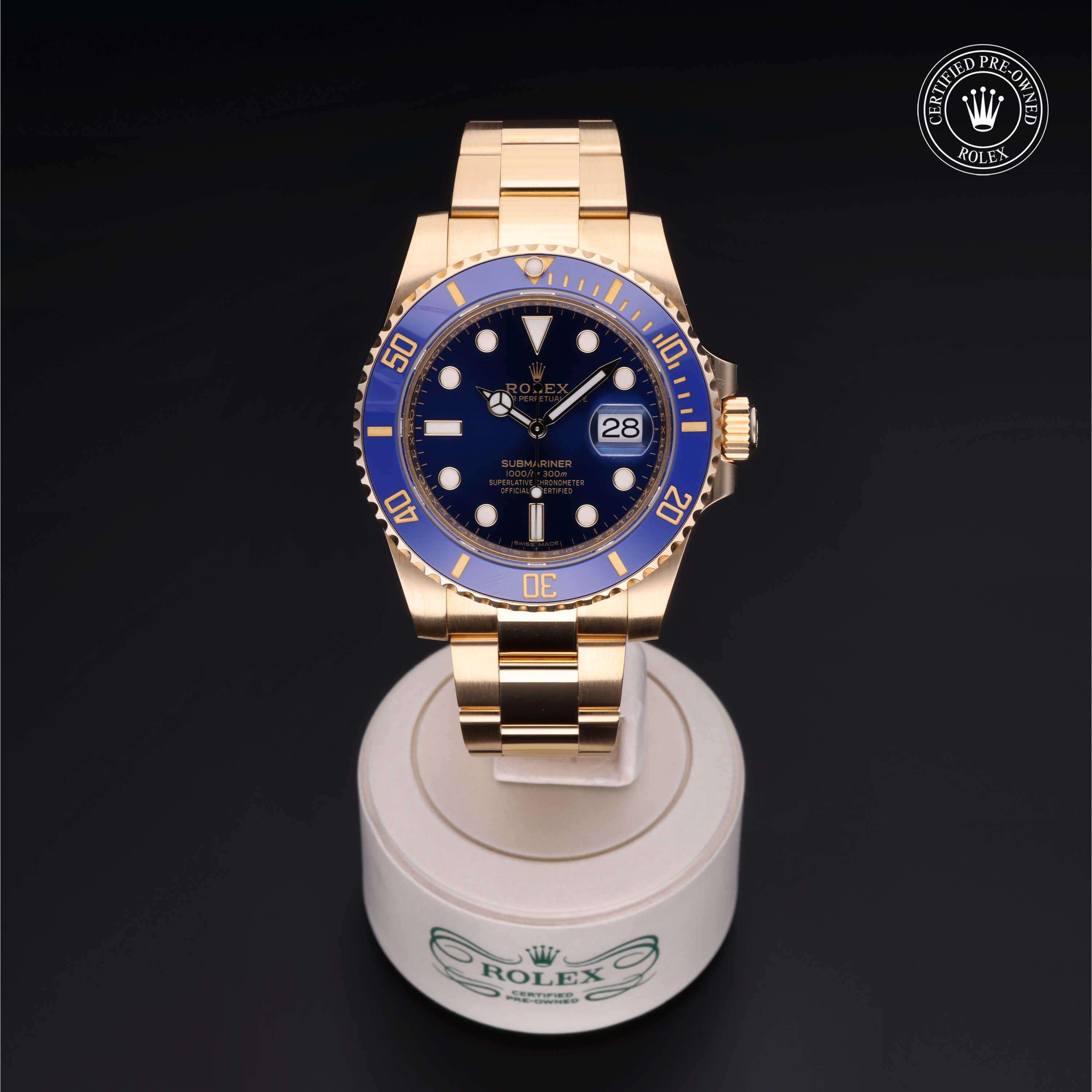 Rolex Submariner in Gold 18 Carat Yellow M116618LB-0003 at Davidson & Licht