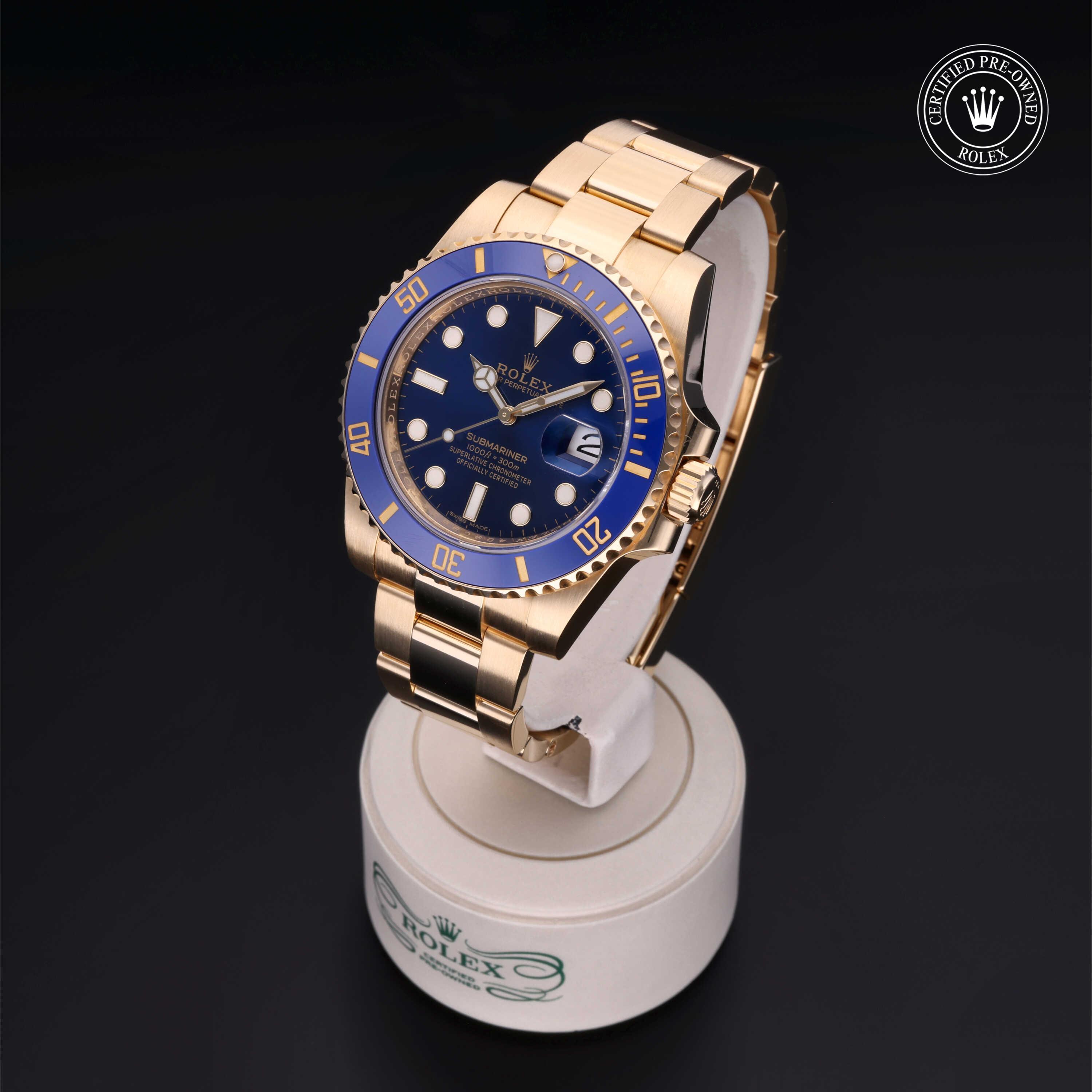 Rolex Submariner in Gold 18 Carat Yellow M116618LB-0003 at Davidson & Licht