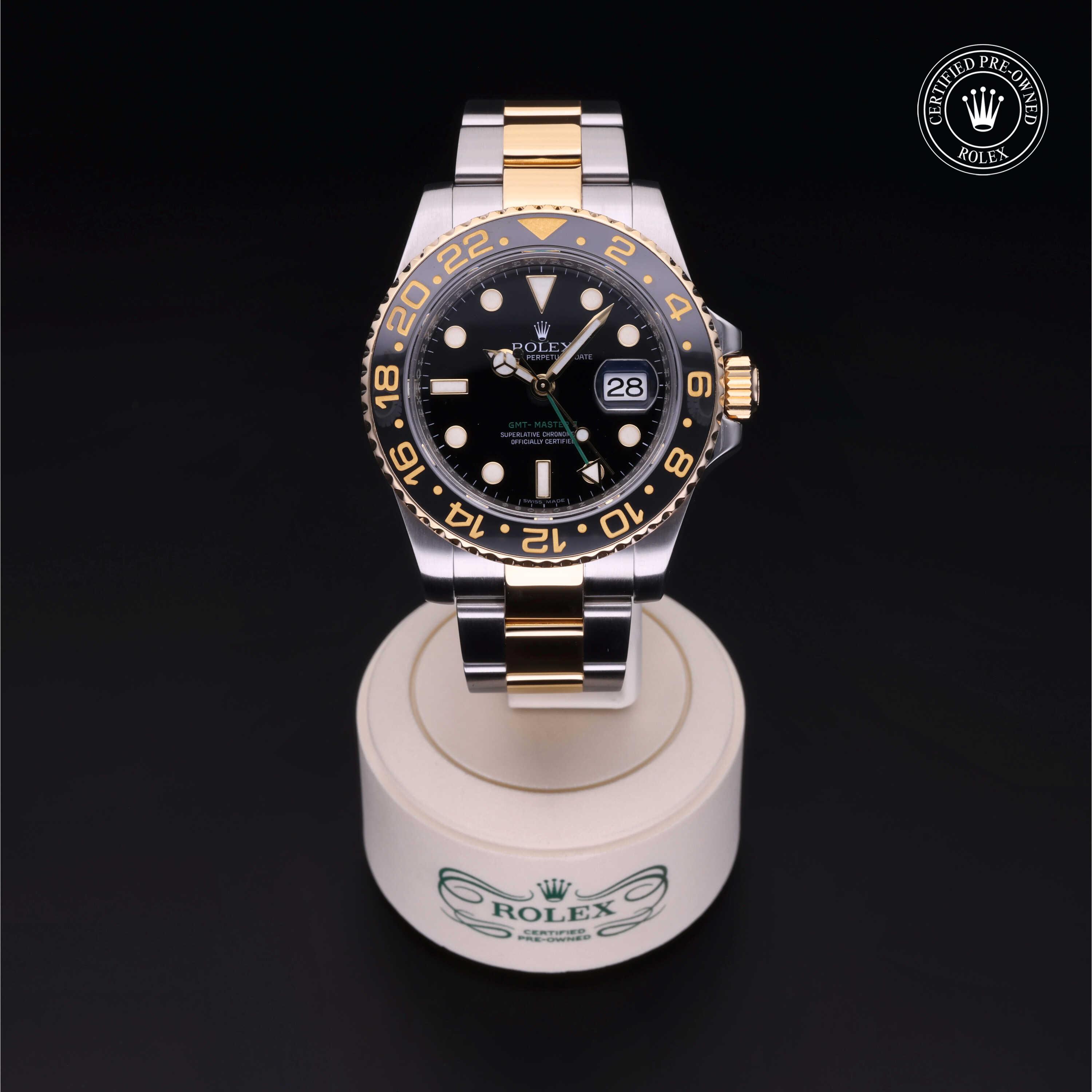 Rolex GMT-Master II in Rolesor 18 Carat Yellow M116713LN-0001 at Davidson & Licht